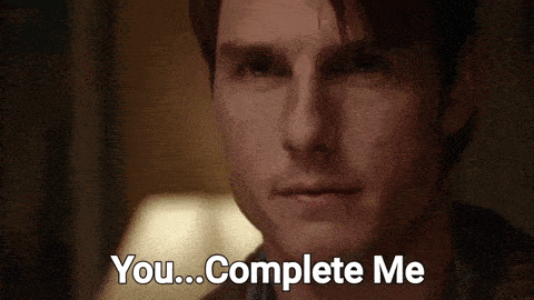 tom cruise as jerry maguire saying you complete me