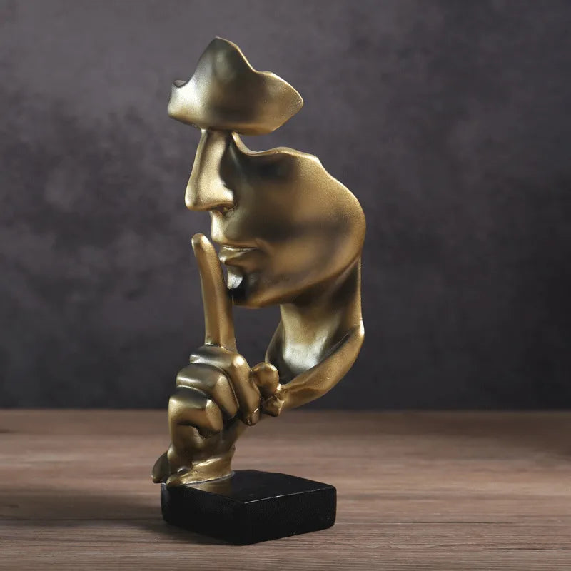 Silence Is A Gold Figure Abstract Crafts