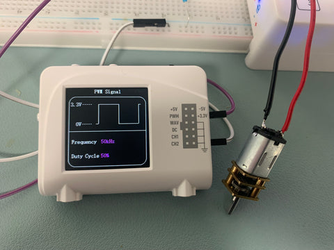 50 % duty cycle MOSFET PWM Motor