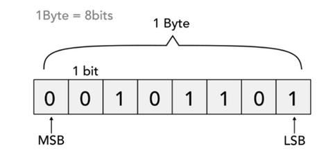 Relationship between a Byte and Bit