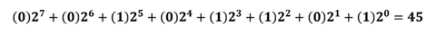 binary number into decimal number