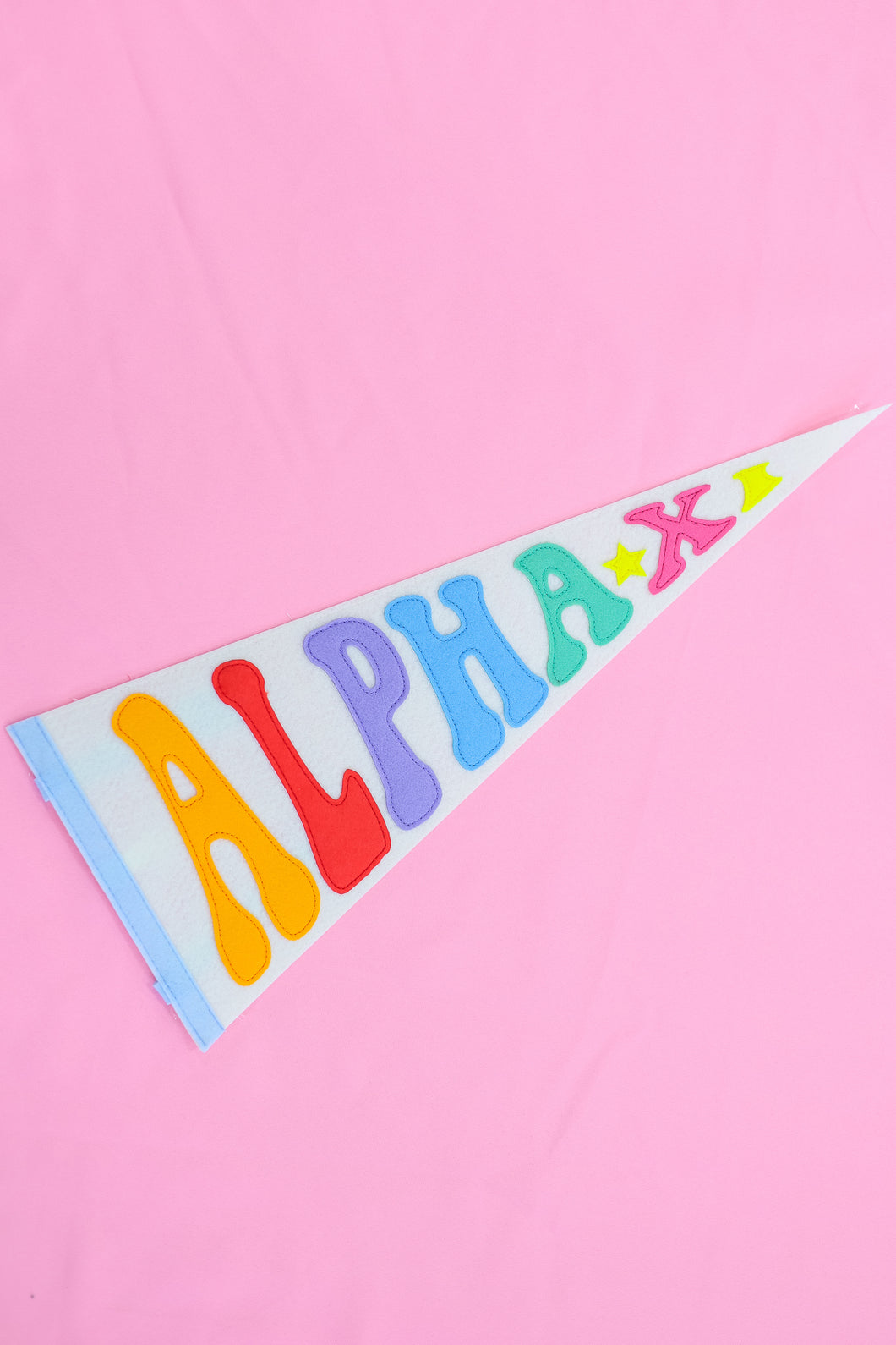 Alpha Xi Delta Rainbow Pennant Flag