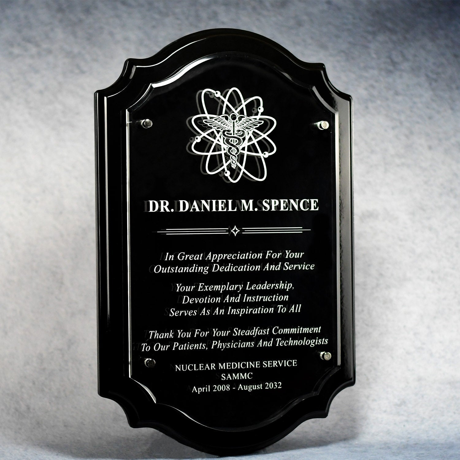 Scalloped Edge Plaque With Floating Acrylic Plate