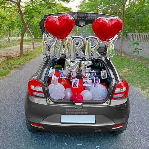 Romantic car decoration in surat