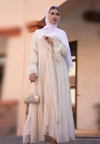 Ruffles Luxury Kimono Abaya