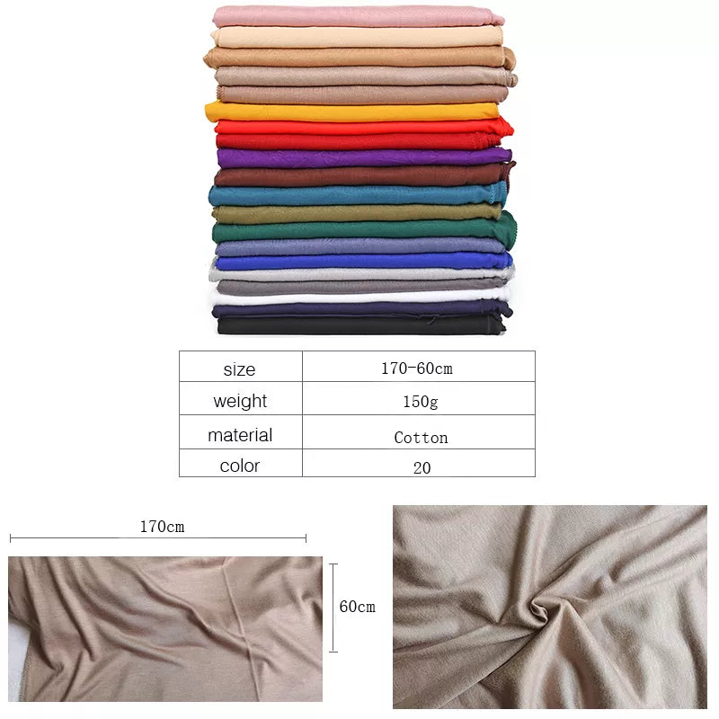 Cotton Stylish Hijab - 65 Colours