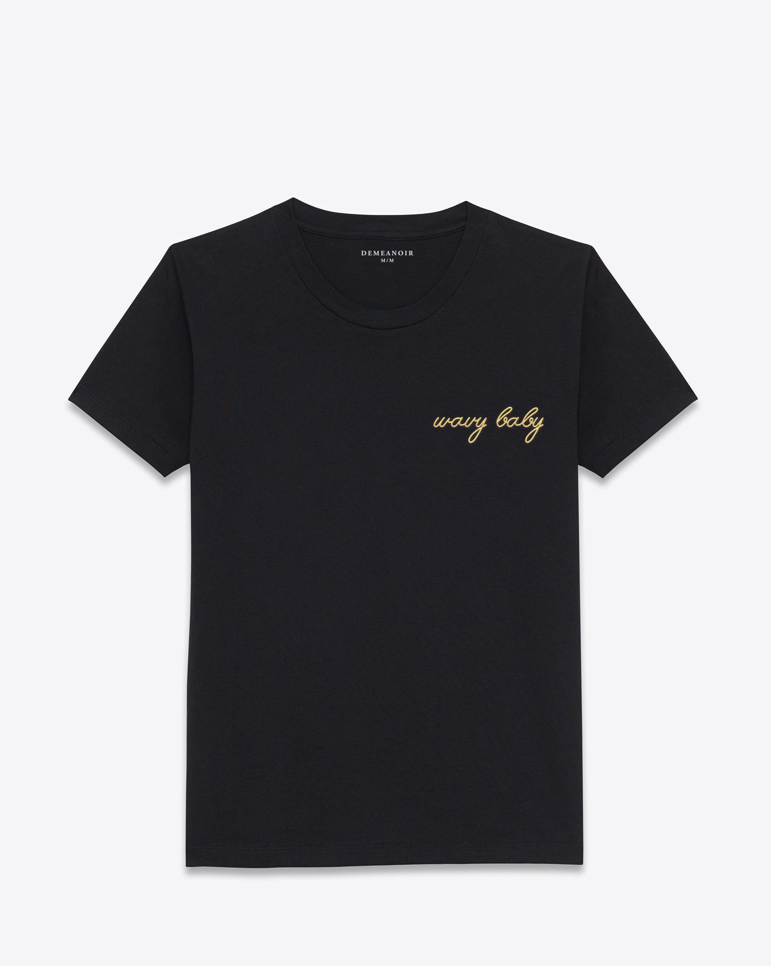 Wavy Baby T-Shirt Black - DEMEANOIR