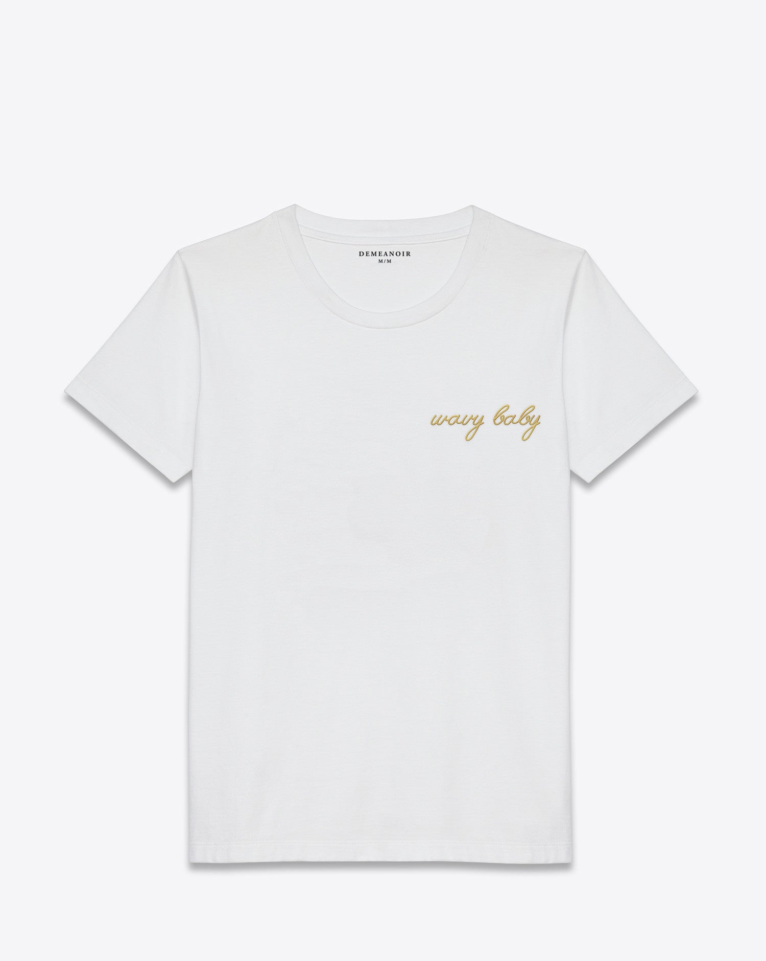 Wavy Baby T-Shirt White - DEMEANOIR