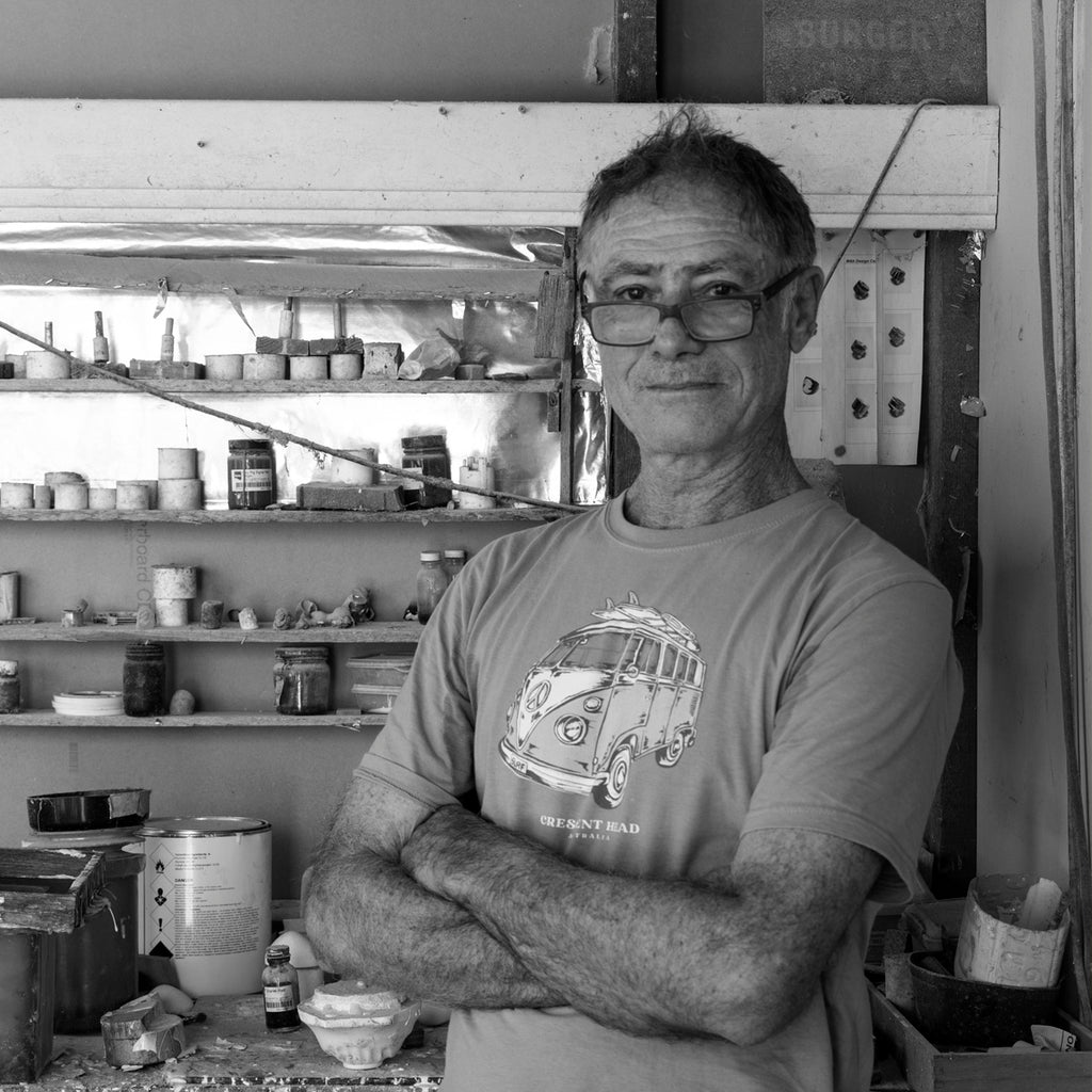 Portrait of Brad Allen-Waters in his Blue Mountain studio