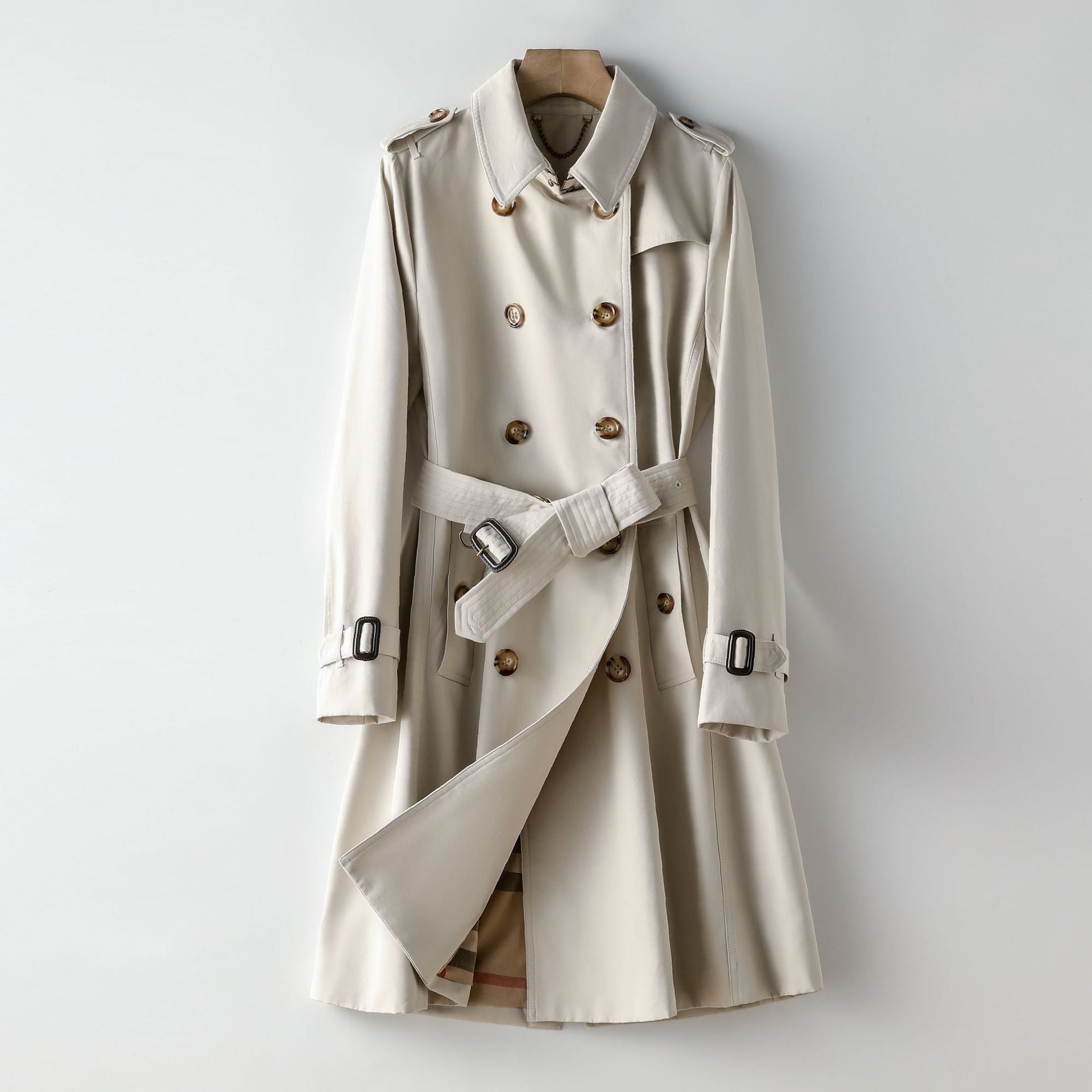 Element Trench Coat Women Long Commuting Elegant All Matching British ...