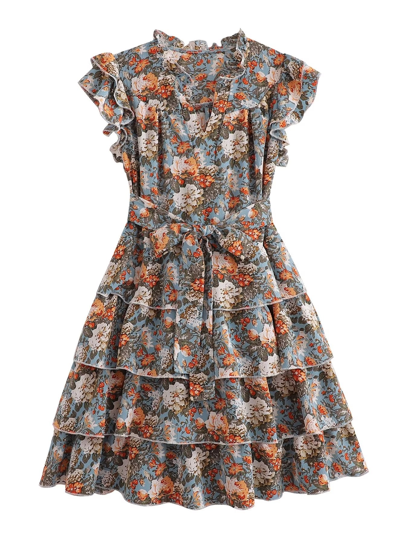 Women's Summer Ruffled A-line Dress: Flirty and Stylish - Ootddress