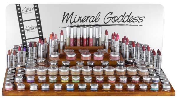 6 Tier timber makeup products stand