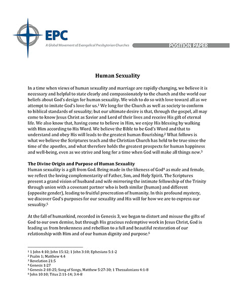 Position Paper on Human Sexuality (PDF Download) - EPC ...