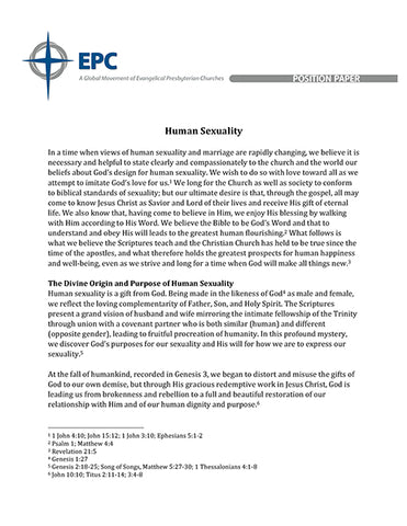 Position Paper On Human Sexuality Pdf Download Epc Resources