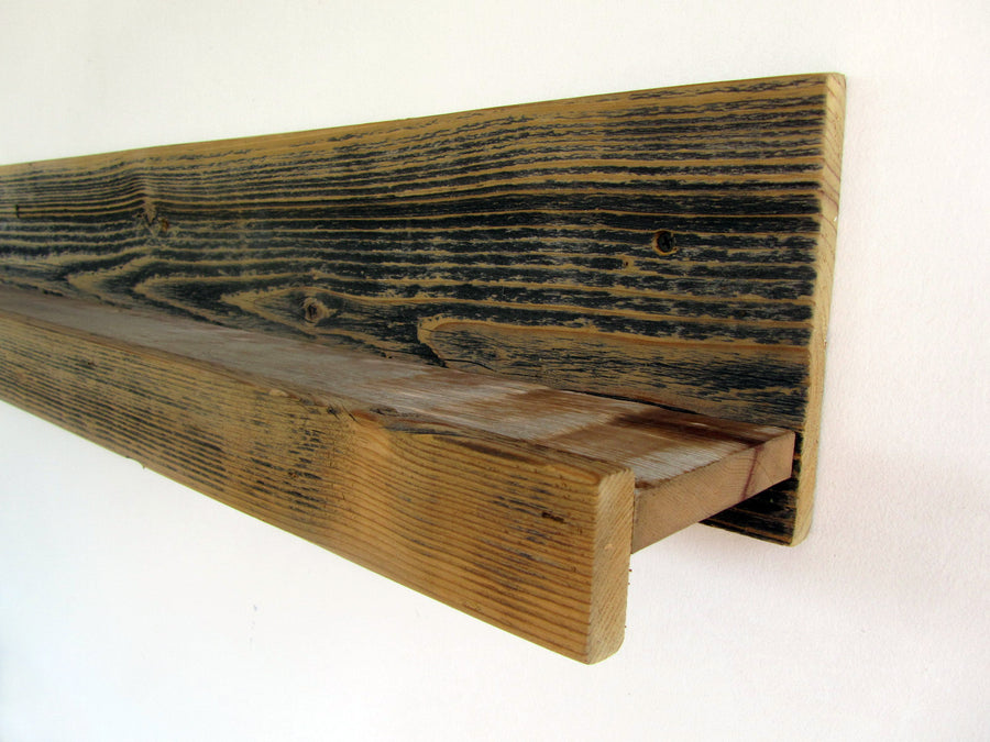 36 Rustic Reclaimed Wood Ledge Shelf The Spotted Door