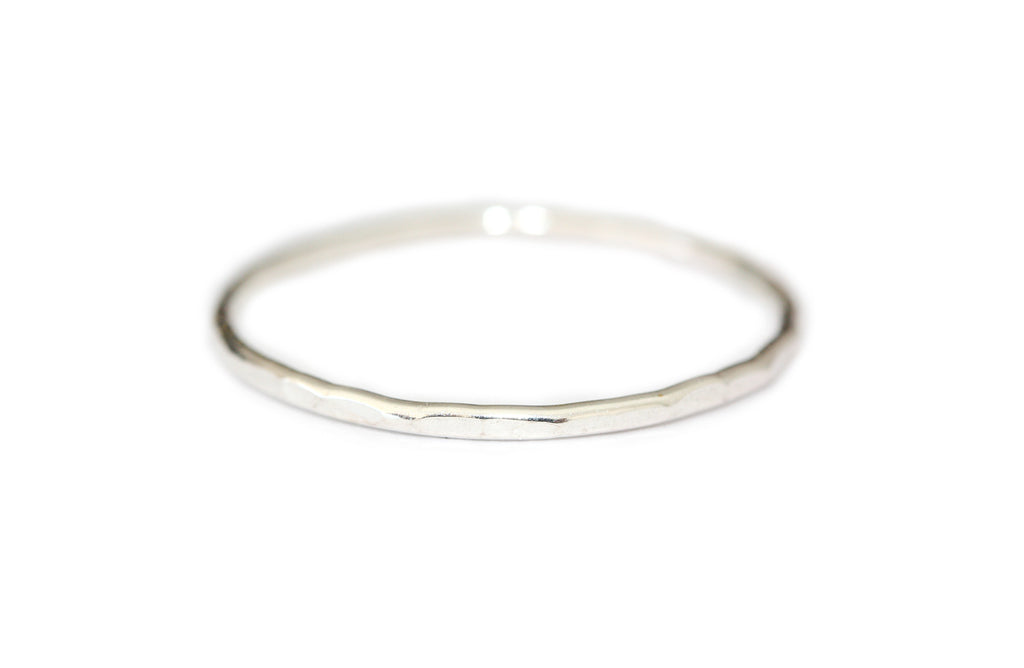 Silver hammered ring – Wink Jewellery