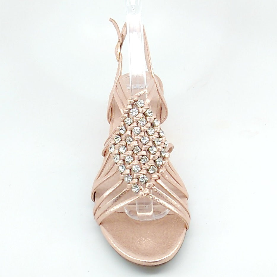 Women's Rosegold Shimmery Wedge Sandals 