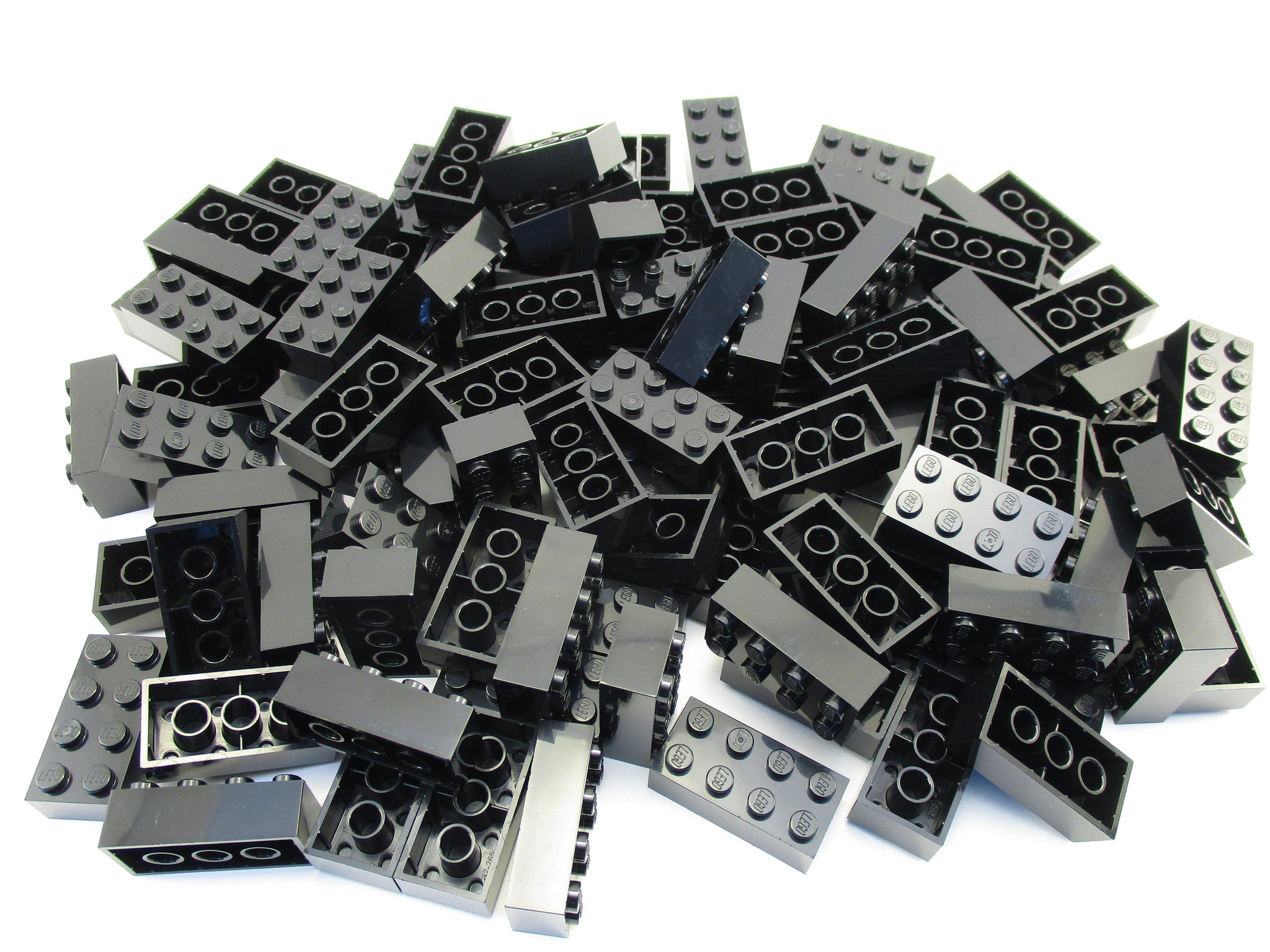 black lego bricks