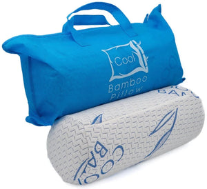 Premium Cylinder Bamboo Neck Pillow | Cylinder Neck Roll Cervical Bolster Round Bamboo Pillows Neck and Back Support | Ultimate Comfort - Dreamy Bedding - Cervical Neck Roll Pillow