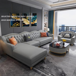 Genuine Leather Sofa Chair - Modern Designer Luxury - Superflex Furnitures