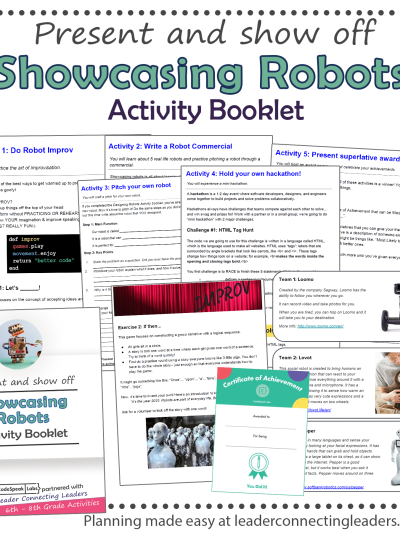 Showcasing Robots Activity Booklet | 6th - 8th Grade