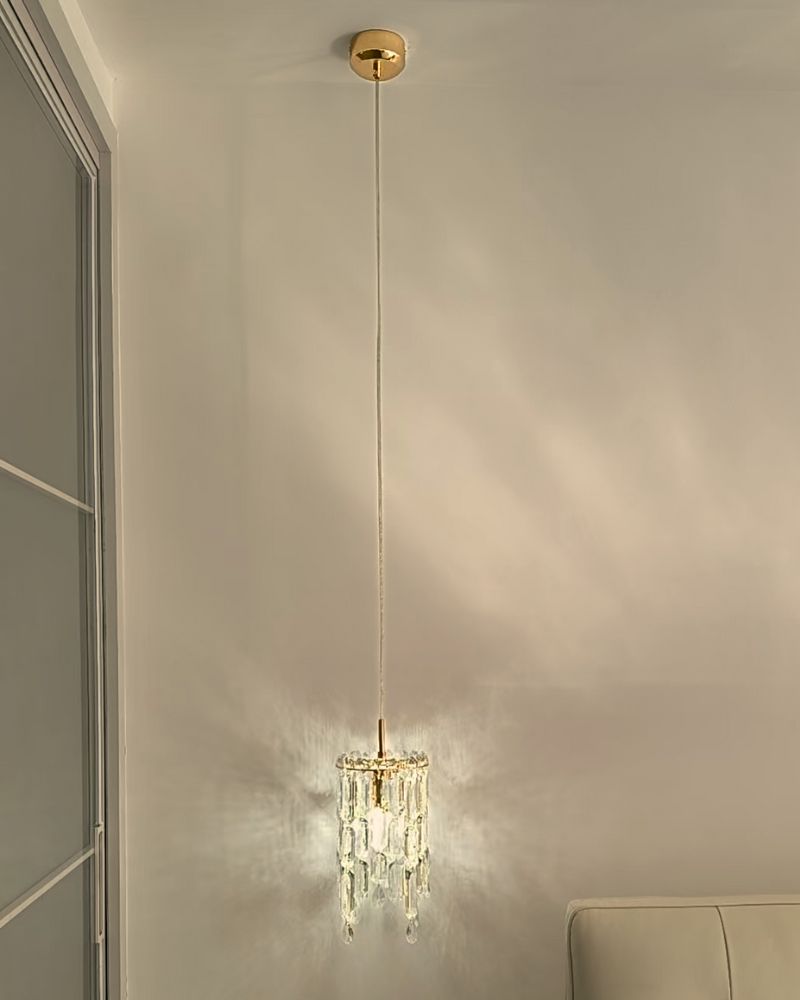 small crystal pendant light fixture