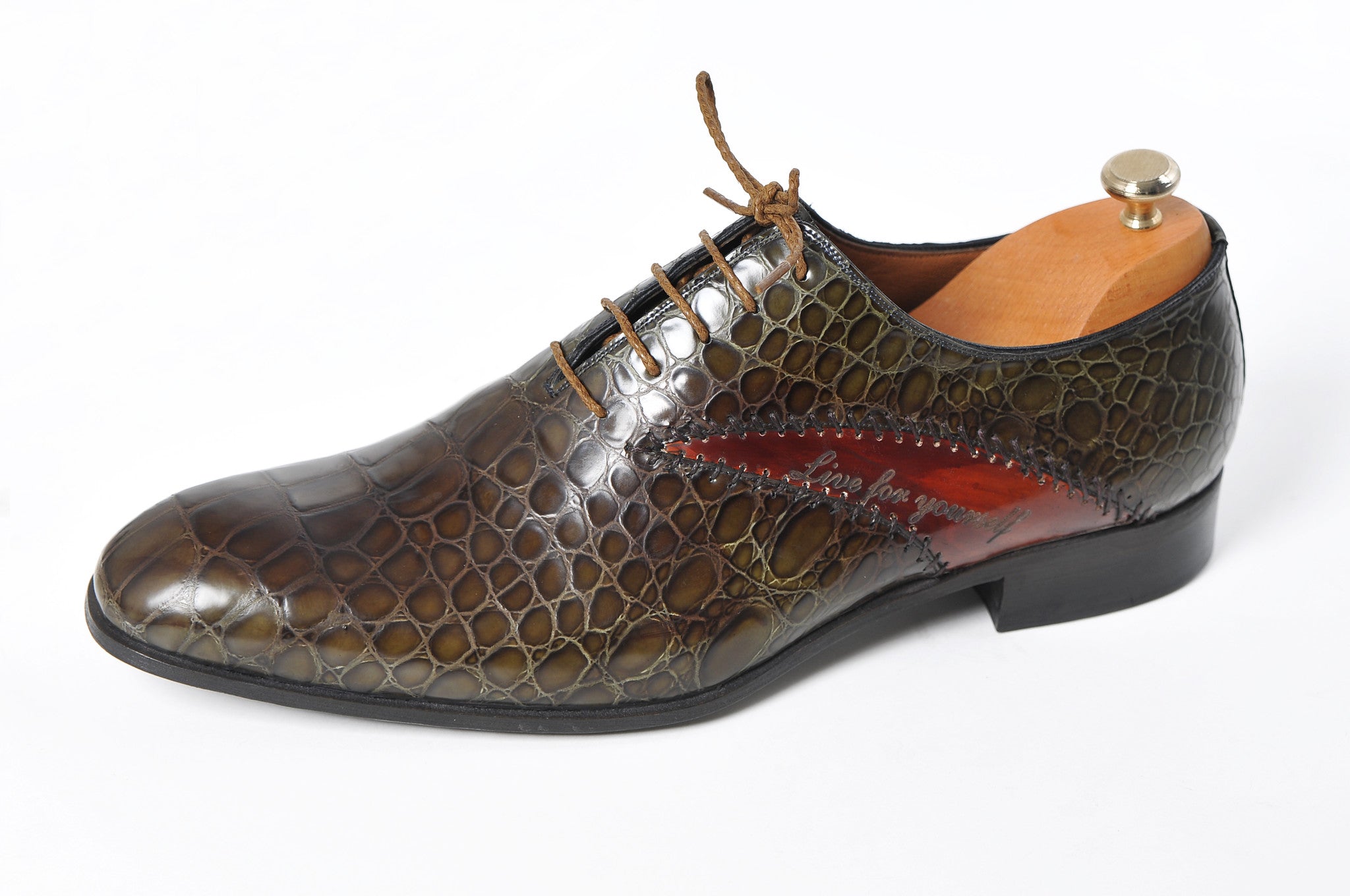 crocodile skin dress shoes