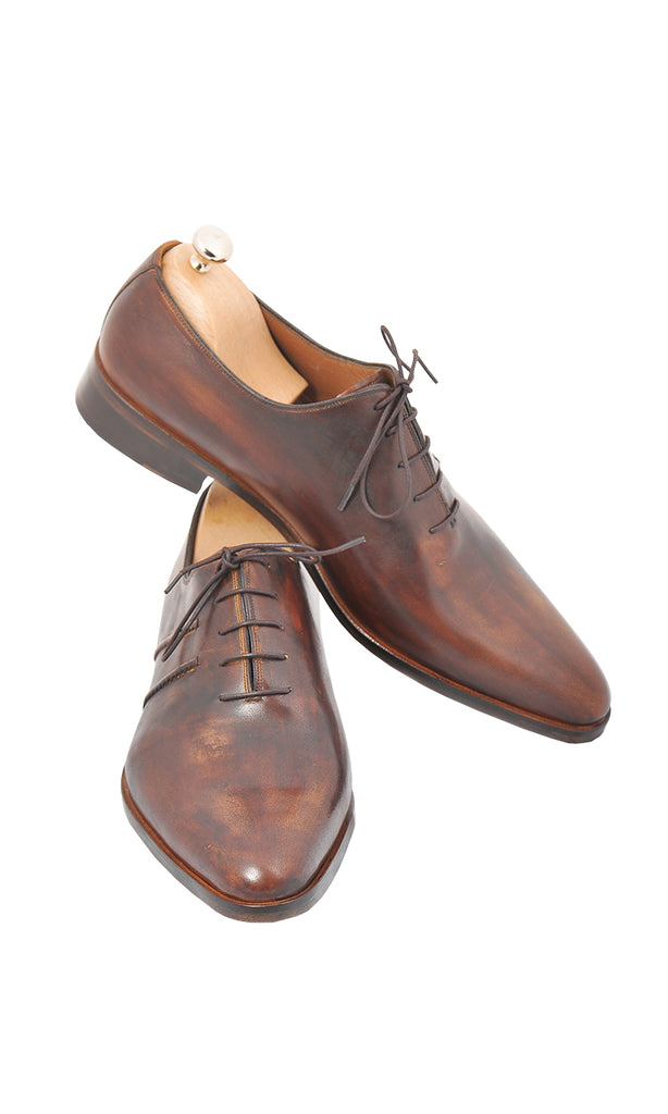 wooden dress shoes
