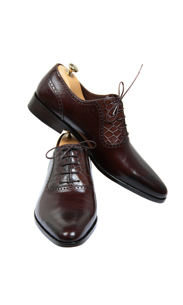 Handmade Dark Brown Men Shoes