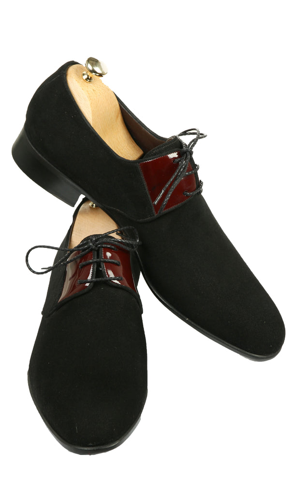 black suede lace up shoes