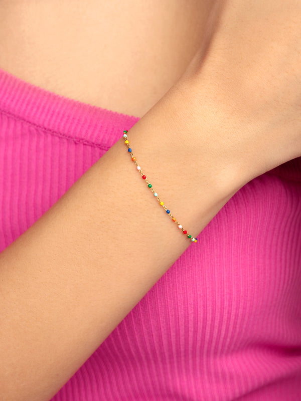 Pack 3 Pulseras Neon Rainbow Fruits Plata – SINGULARU