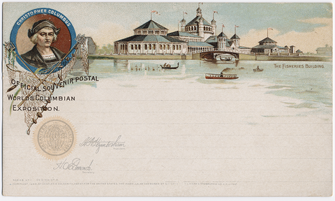 Pioneer Era Postcard From Columbian Exposition of 1893 in Chicago Illinois
