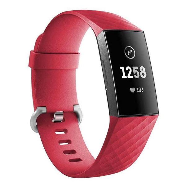 fitbit charge 3 red band