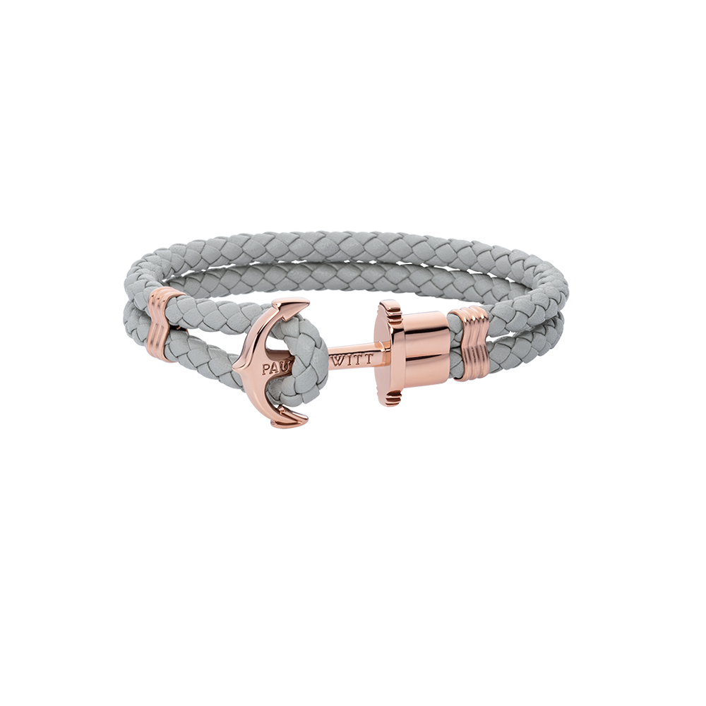 Ankerarmband Phrep Roségold Leder Grau - PAUL HEWITT product image