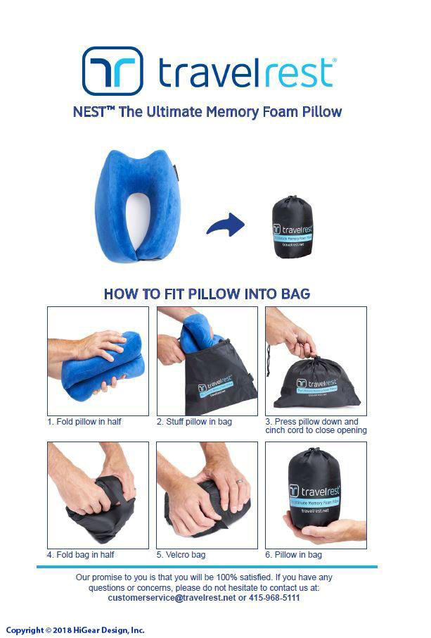 TRAVELREST Nest Memory Foam Travel Pillow/Neck Pillow - Advanced Neck  Support for Long Flights - Patented Design for Optimal Relaxation - Long  Travel