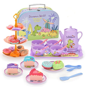 Unicorn Castle Pretend Tin Teapot Set - petoxie