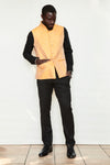 Picture of Saffron Swirl Brocade Silk Formal Jacket Vest