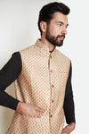 Picture of Festive Raw Silk Designer Formal Jacket Vest