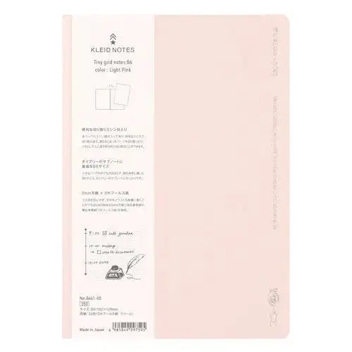 Kleid B6 TINY GRID Notes OK Fools Paper Notebook (Pink)