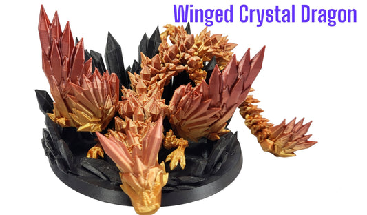 Crystal Baby Dragon Articulated Fidget Toy - Flexi Dragon