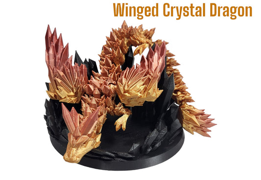 Crystal Baby Dragon Articulated Fidget Toy - Flexi Dragon