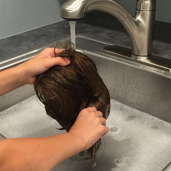 Detangling and washing the hair