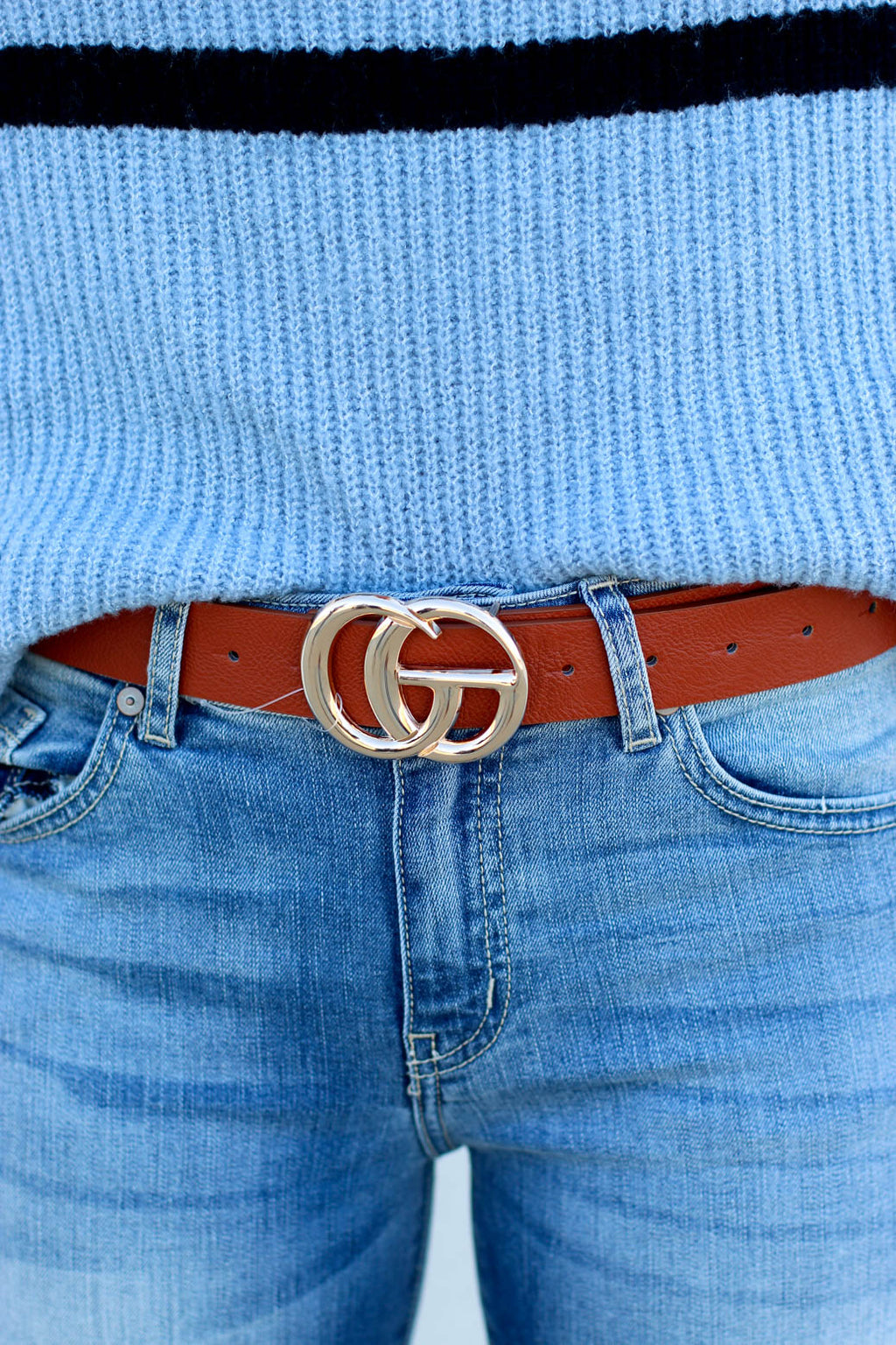 Thick CG Belt-Black/Silver Buckle