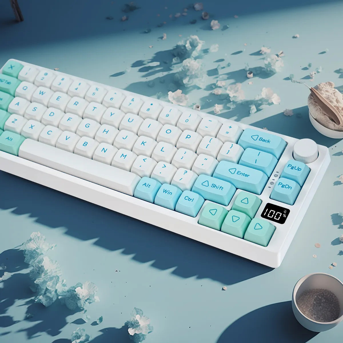 Cute RGB Backlit Wireless Keyboard
