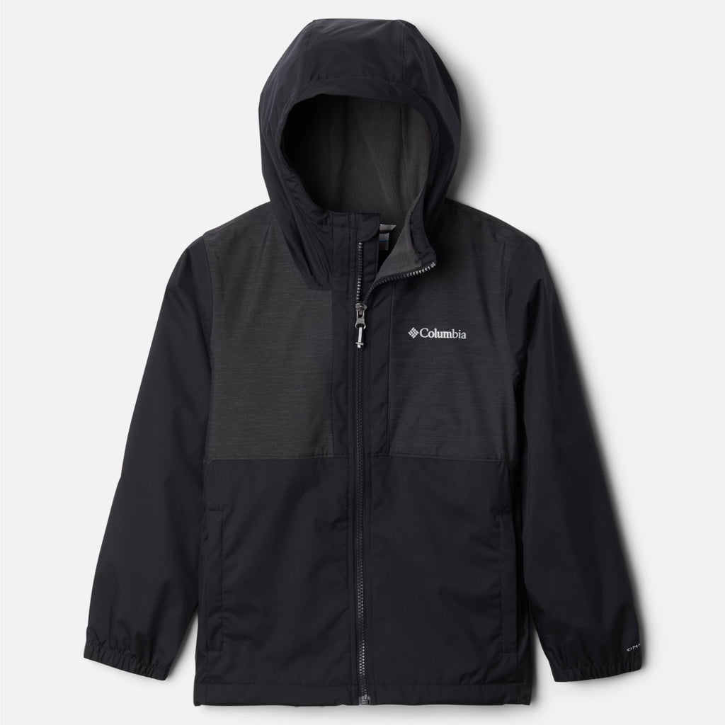 Columbia Grey/Black Slub Rainy Trails Fleece Lined Jacket – Twiggz