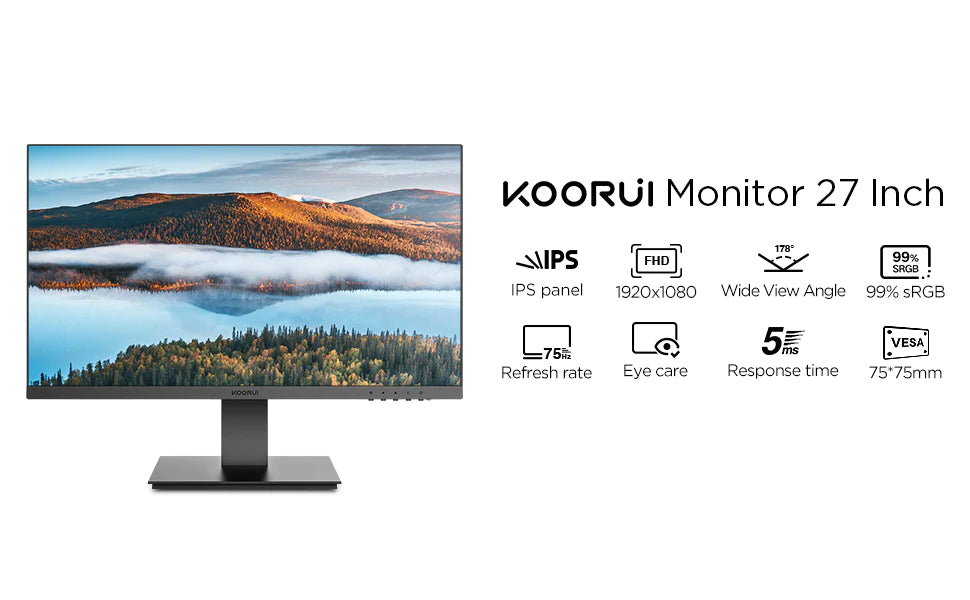 Koorui 27N1 27 75Hz Refresh Rate Full HD Business Monitor – Koorui Monitors  - Online Store