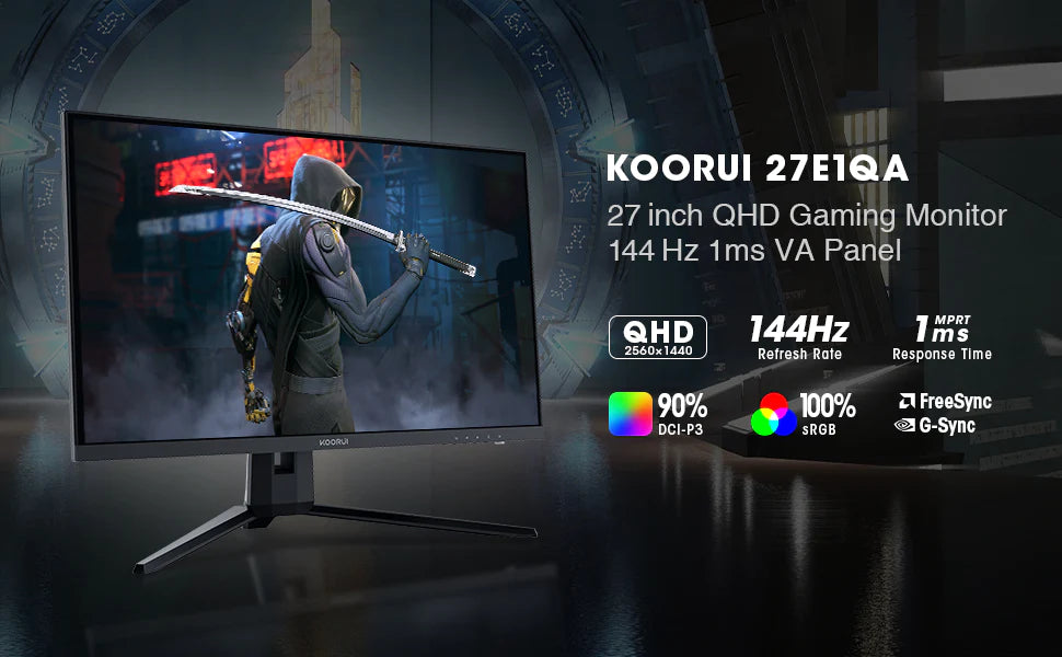 Koorui 27E1QA 27 144Hz Refresh Rate 1ms Gaming Monitor – Koorui Monitors -  Online Store