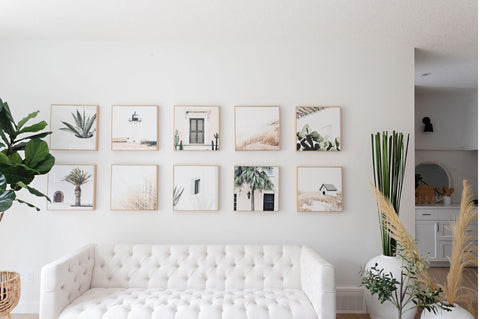 Statement piece white couch in living room