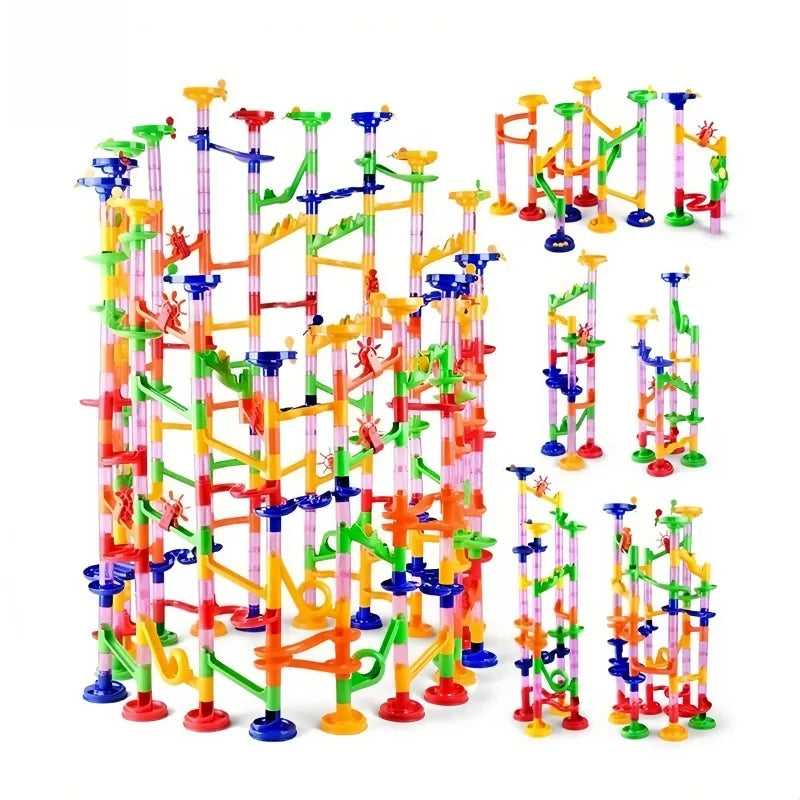 Marble Run Building Blocks Marbles Slide Toys for Children DIY Creativity Constructor Educational Toys Children Gift