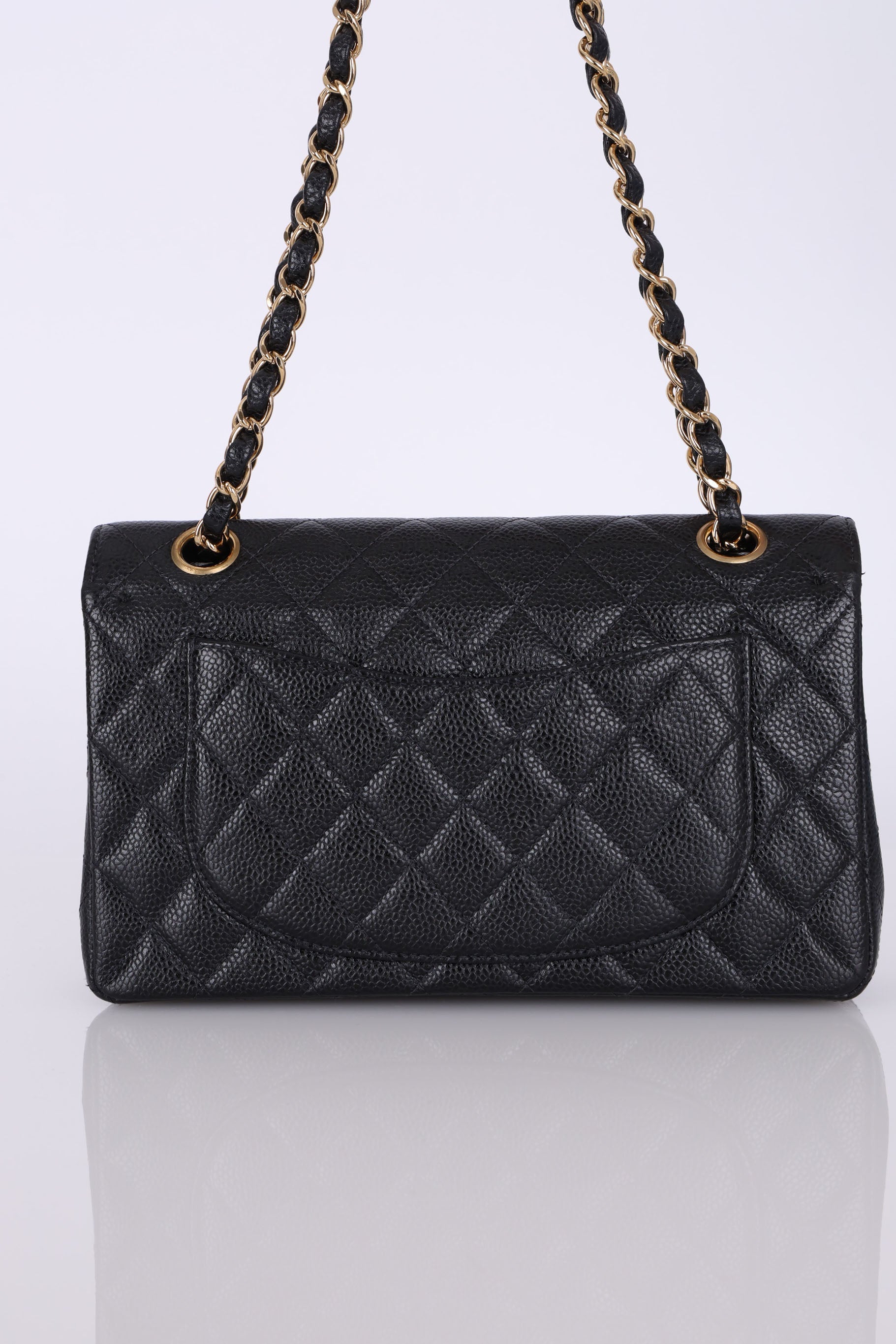 Chanel 2002 Caviar Small Double Flap 801